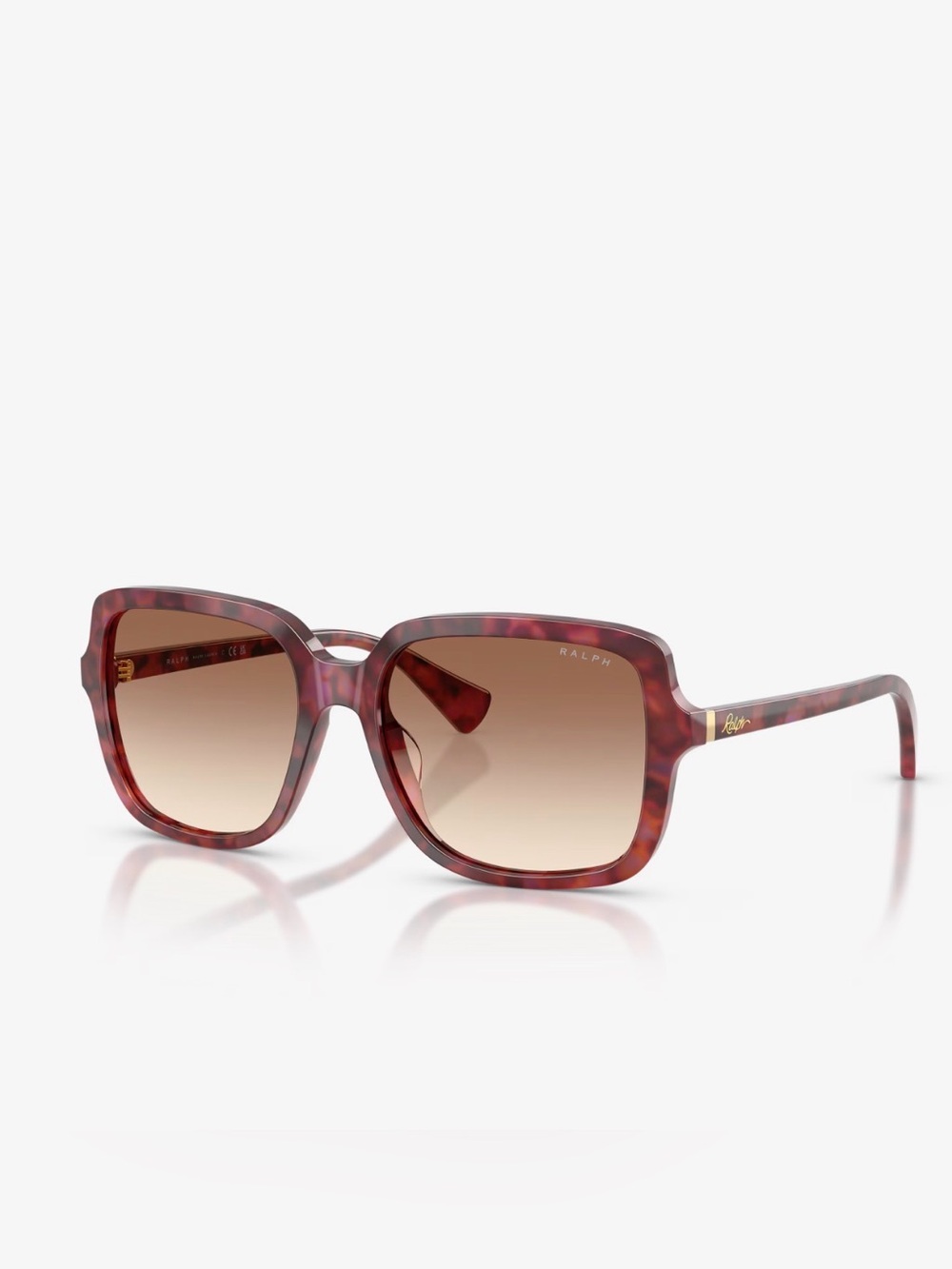 Ralph Lauren Tortoiseshell Square Sunglasses with Brown Gradient Lenses